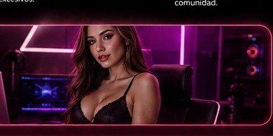 Creadora trabajando frente a un computador